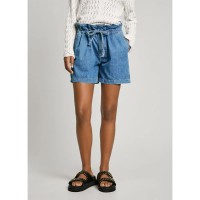къси,панталони,дамски,панталони,pepe,jeans,a,line,high,waist,denim,shorts,denim,8.5oz,blue,lightweight,denim,(blue)