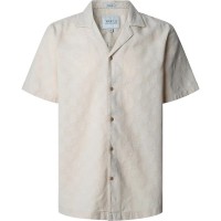риза,с,къс,ръкав,дамски,ризи,мъжки,ризи,pepe,jeans,ansel,short,sleeve,shirt,beige,white,(ivory,white)