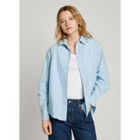 риза,с,дълъг,ръкав,дамски,блузи,дамски,ризи,pepe,jeans,bego,long,sleeve,shirt,bay,blue,(blue)