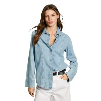риза,с,дълъг,ръкав,дамски,блузи,дамски,ризи,pepe,jeans,belle,stud,long,sleeve,shirt,denim,9.5,oz,blue,lightweight,denim,(blue)