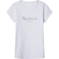 тениска,мъжки,тениски,дамски,тениски,pepe,jeans,hana,glitter,n,short,sleeve,t,shirt,white,(white)