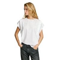 тениска,дамски,тениски,pepe,jeans,raz,short,sleeve,t,shirt,white