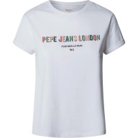 тениска,дамски,тениски,pepe,jeans,rufina,short,sleeve,t,shirt,white