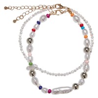 бижутерия,urban,classics,various,pearl,layering,anklet,multicolor