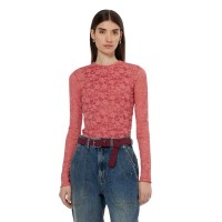тениска,мъжки,тениски,дамски,тениски,scotch,&,soda,floral,lace,long,sleeve,t,shirt,red,pink,(dusty,red)