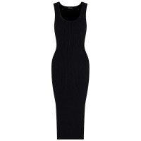 рокля,дамски,поли,и,рокли,armani,exchange,xw000576,af12740,sleeveless,midi,dress,black