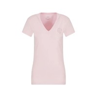 тениска,дамски,тениски,armani,exchange,xw000606,af10355,short,sleeve,v,neck,t,shirt,sundown,(pink)