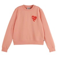 блуза,дамски,блузи,scotch,&,soda,artwork,regular,fit,sweatshirt,peach,pink,(pink)