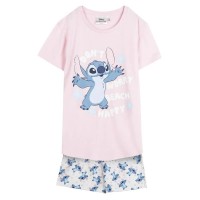 тениска,детски,пижами,stitch,stitch,short,sleeve,pyjama,t,shirt,pink,(pink)