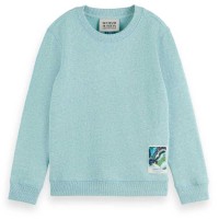 блуза,детски,блузи,scotch,&,soda,179476,regular,fit,sweatshirt,sea,blue,melange,(blue)