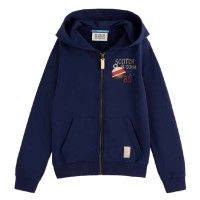 блуза,детски,блузи,scotch,&,soda,179480,regular,fit,full,zip,sweatshirt,navy,(blue)