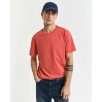 тениска,мъжки,тениски,gant,2003184,regular,fit,short,sleeve,t,shirt,brick,red,(red)
