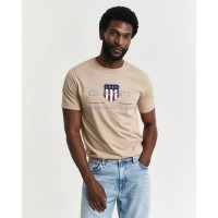 тениска,мъжки,тениски,дамски,тениски,gant,2003199,short,sleeve,t,shirt,beige,(dry,sand)