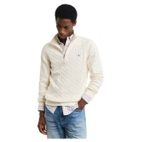 блуза,мъжки,пуловери,gant,8050603,half,zip,sweater,cream,(beige)