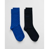 чорапи,мъжки,чорапи,gant,9960260,socks,2,pairs,lapis,blue,(blue,black)