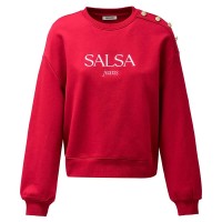 блуза,дамски,блузи,salsa,jeans,branding,sweatshirt,dark,red,v1,(red)