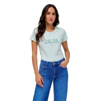 тениска,дамски,тениски,salsa,jeans,institutional,beaded,branding,short,sleeve,t,shirt,light,green,(green)