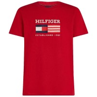 тениска,мъжки,тениски,tommy,hilfiger,americana,monotype,flag,short,sleeve,t,shirt,medium,red,(red)