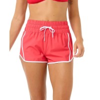 бански,гащета,дамски,бански,костюми,rip,curl,high,waist,retro,volley,3´´,swimming,shorts,hibiscus,red,(red)