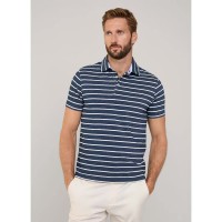 блуза,с,яка,мъжки,блузи,с,яка,façonnable,plated,stripe,short,sleeve,polo,naval,blue,(blue)