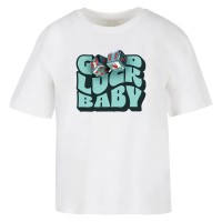 бебешка,тениска,мъжки,тениски,дамски,тениски,miss,tee,good,luck,baby,short,sleeve,t,shirt,white,(white)