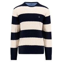 блуза,мъжки,пуловери,fynch,hatton,1412225,striped,sweater,navy,(beige,blue)