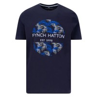 тениска,мъжки,тениски,fynch,hatton,15041315,artwork,short,sleeve,t,shirt,navy,(blue)