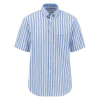 риза,с,къс,ръкав,мъжки,ризи,fynch,hatton,summer,linen,stripes,short,sleeve,shirt,blue,(crystal,blue)