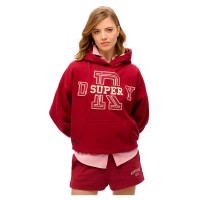 суичър,дамски,блузи,superdry,ath,ess,appliq,relaxed,hoodie,red,(bordeaux,red)