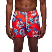 бански,гащета,мъжки,бански,костюми,sundek,hibi,pansy,swimming,shorts,red,(cheek)