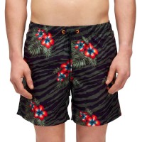бански,гащета,мъжки,бански,костюми,sundek,jungle,hibi,swimming,shorts,black,(thyme)
