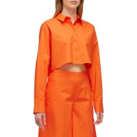 риза,с,дълъг,ръкав,дамски,ризи,sundek,popeline,long,sleeve,shirt,orange,(sunrise)