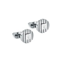 бижутерия,maserati,engraved,trident,logo,cufflinks,silver,(silver)