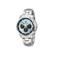 часовник,часовници,maserati,successo,42,mm,watch,silver,(silver,blue,dial)