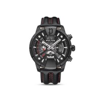 часовник,часовници,police,huntley,watch,silver,(black,black)