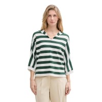 суичър,дамски,блузи,tom,tailor,knit,striped,hoodie,green,melange,block,stripe,(green)