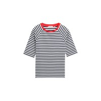 тениска,дамски,тениски,tom,tailor,striped,raglan,short,sleeve,t,shirt,navy,white,stripe,(white)