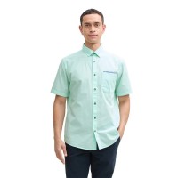 риза,с,къс,ръкав,мъжки,ризи,tom,tailor,two,tone,poplin,short,sleeve,shirt,bright,mint,structure,(green)