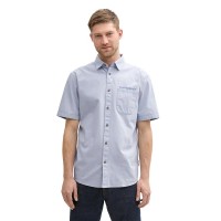 риза,с,къс,ръкав,мъжки,ризи,tom,tailor,two,tone,poplin,short,sleeve,shirt,dove,blue,structure,(blue)