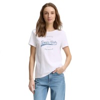 тениска,дамски,тениски,tom,tailor,basic,print,short,sleeve,t,shirt,white