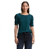 тениска,мъжки,тениски,дамски,тениски,tom,tailor,gathered,short,sleeve,t,shirt,green,(dark,teal,green)