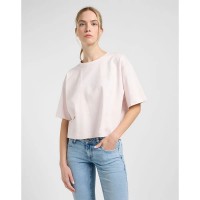 тениска,дамски,тениски,lee,boxy,cropped,short,sleeve,t,shirt,frost,pink,(pink)