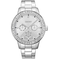 часовник,часовници,dkny,parsons,multi,glitz,40,mm,watch,silver,grey,silver,grey,mineral,(silver)