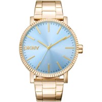 часовник,часовници,dkny,soho,maxi,40,mm,watch,yellow,gold,light,blue,mineral,(golden)