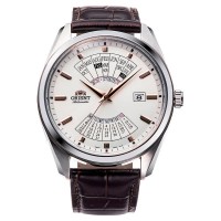 часовник,часовници,orient,watches,contemporary,multi,year,calendar,43,mm,watch,silver,(brown,light,grey,mineral)