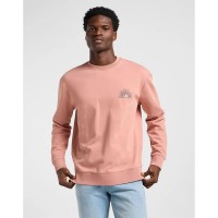 блуза,мъжки,пуловери,lee,regular,graphic,sweatshirt,sepia,(pink)