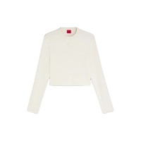 тениска,дамски,тениски,hugo,dafilomena,3,long,sleeve,t,shirt,open,white