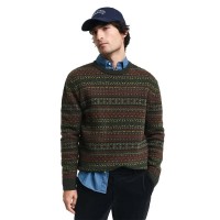 блуза,мъжки,пуловери,gant,fair,isle,sweater,green,(deepest,green)