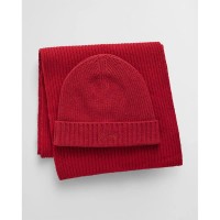 комплект,ръкавици,шапки,и,шалове,gant,set,script,graphic,scarf,red,(cherry,red)