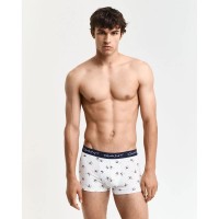боксерки,мъжко,бельо,gant,skier,trunk,boxers,3,units,white,(white)